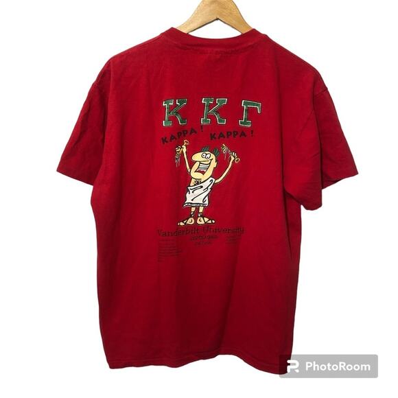 Vintage 1995 Hanes Beefy Single Stitch College T-Shirt Men Vanderbilt Toga Kappa - Picture 1 of 15